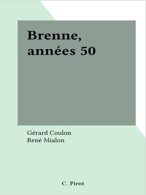 cover image of Brenne, années 50